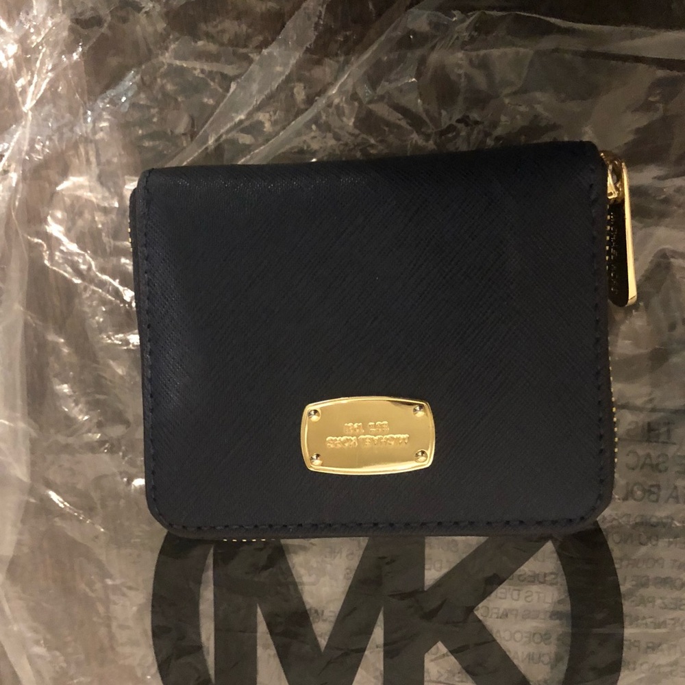 MK blue small wallet